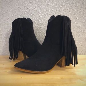 Beast Leo-17 Fringe Ankle Boot Black